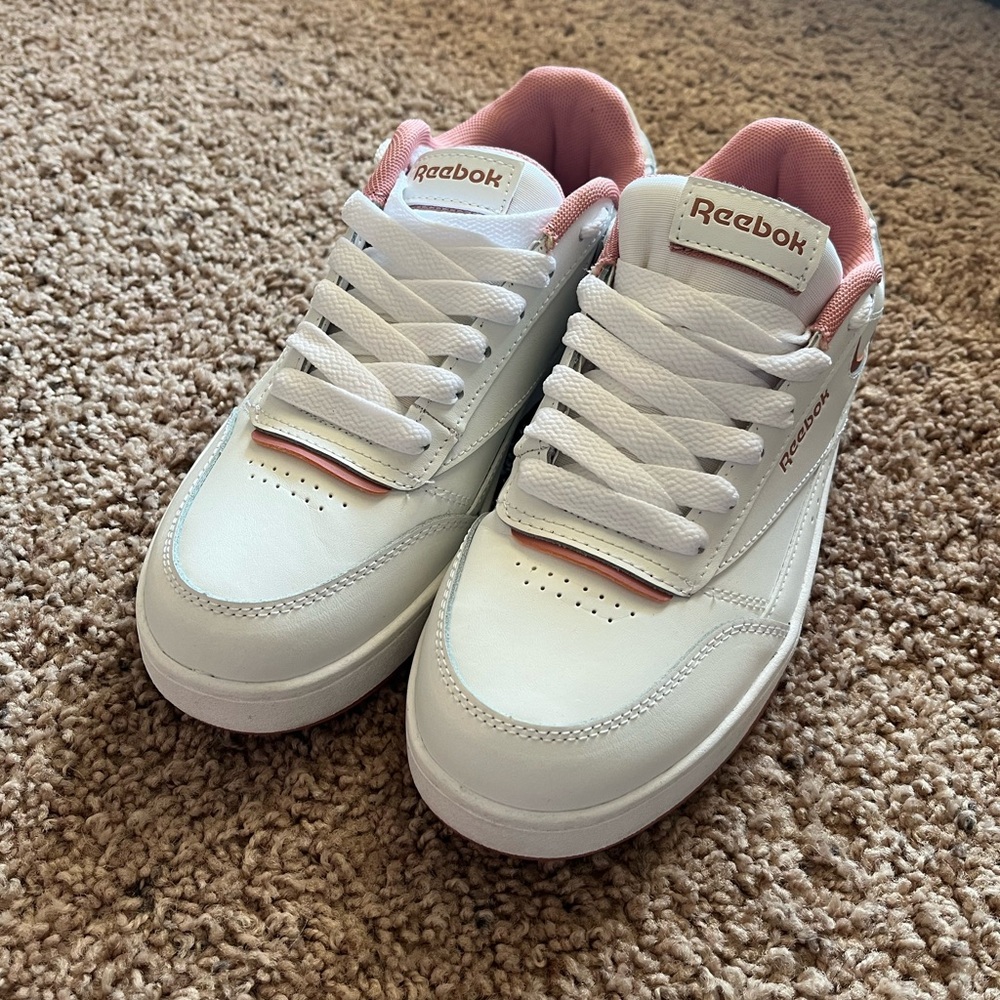 Reebok Classic White and Pink Shoes